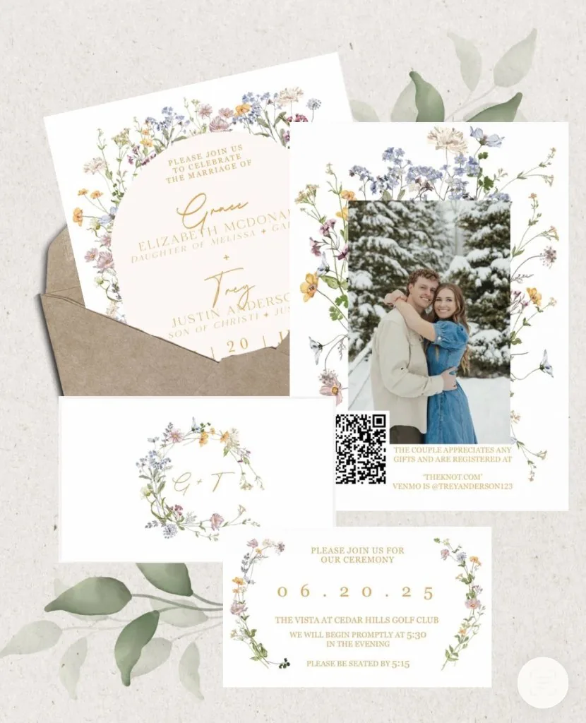 Grace + Trey invitation suite