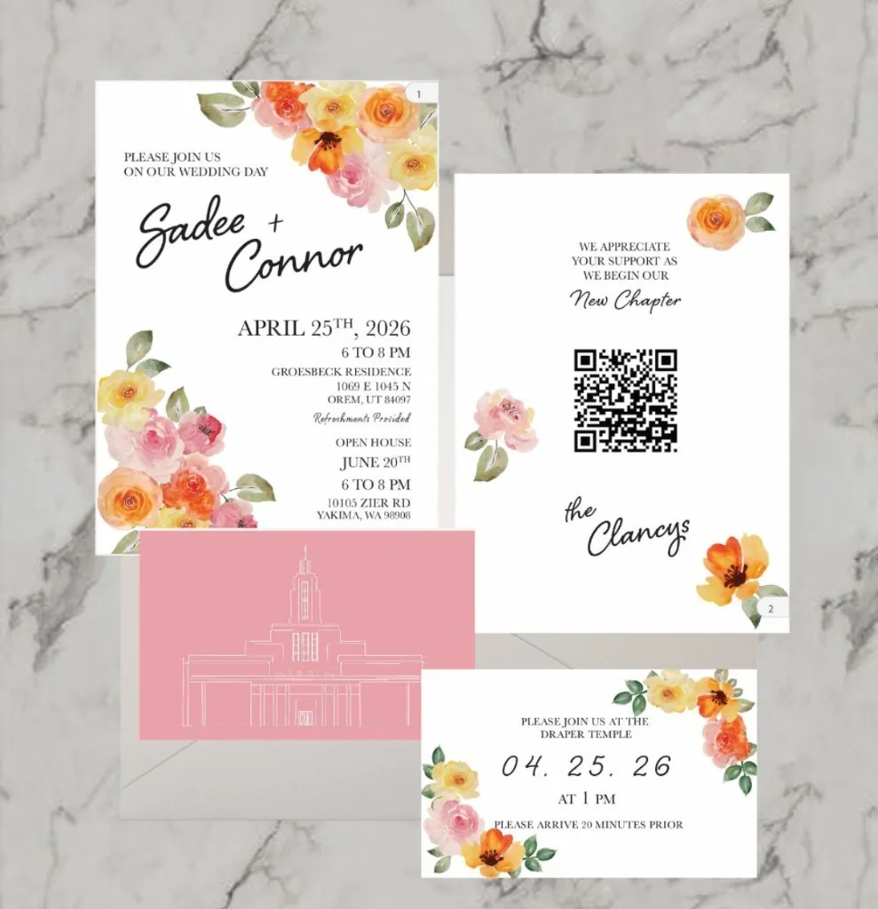 Sadee + Connor invitation suite